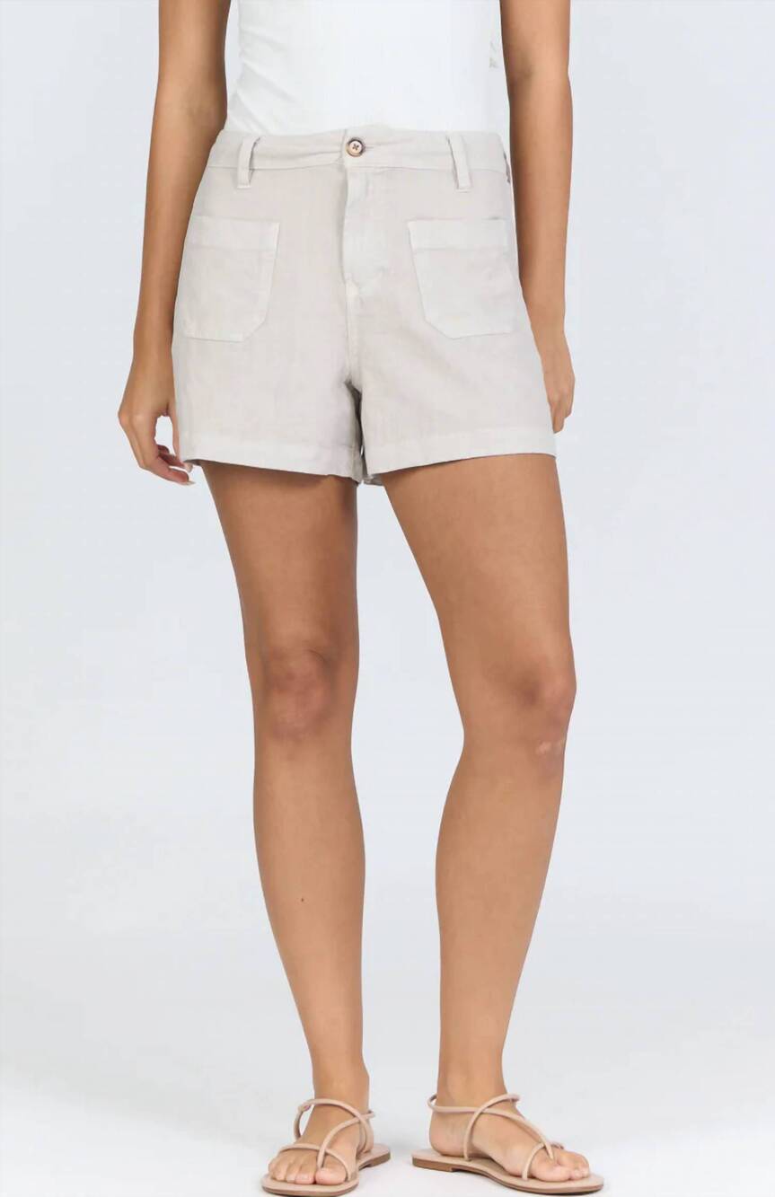 NEW DEAR JOHN DENIM carlisle linen short in stone